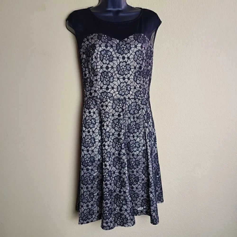 Enfocus Studio Drop Waist Lace Detailed Dress